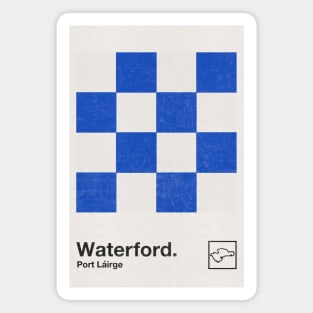 County Waterford / Original Retro Style Minimalist Poster Design Magnet